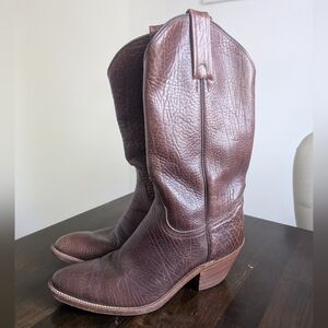 Frye Brown Leather Cowboy Boots